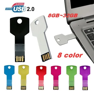 64GB 32GB Metal Key Shape USB Flash Drive Memory Stick Thumb Pen Drive Storage • $4.59