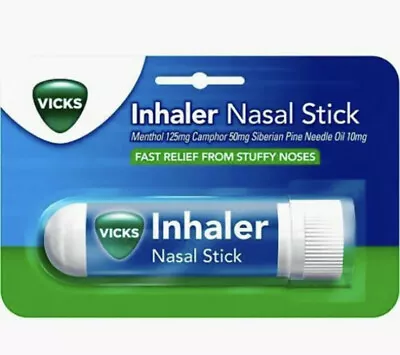 Vicks Inhaler Nasal Stick Fast Relief From Stuffy Blocked Nose & Nasal Passage  • £2.99