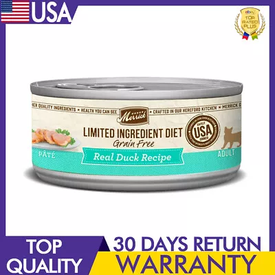 Wet Cat Food Grain Free Real Deboned Duck Recipe Skin Coat Care 5 Oz Can 24 Pack • $81.40
