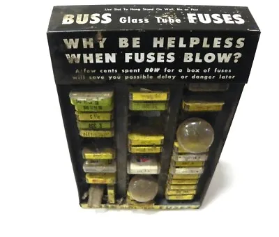 Vintage Buss Fuse Metal Display Full With Signage On All Sides 9.5  X 6  X 3  • $89.97