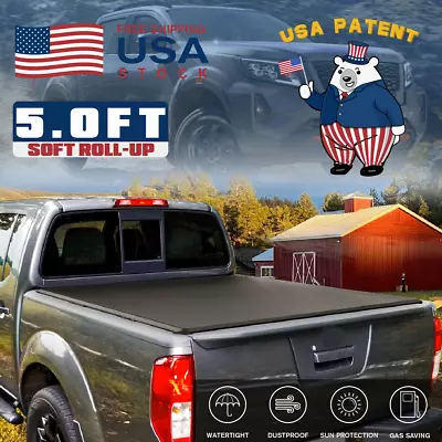 5FT Soft Roll-Up For 2005-2024 Frontier Tonneau Cover Truck Bed 59.5  Vinyl • $99