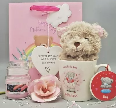  Mothers Day Gift Bag Set For Her Mummy Mum Teddy Candle Jar Mug Teddy Keepsake  • £15.95