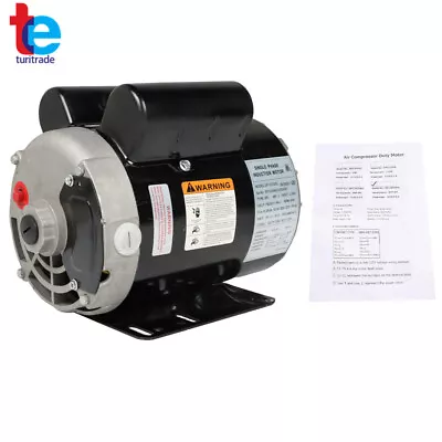 Compressor Duty Electric Motor 3 Hp 3450RPM 56 Frame 1 Phase 115-230V 5/8  Shaft • $116.99