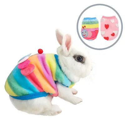 2Pcs Rabbit Clothes Bunny Vests Bunny Warm Vest Rabbit Clothes Fleece E • £8.06