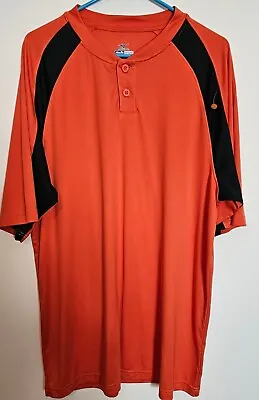 Mizuno Men's Polo T-Shirt Short Sleeve Sz. 2XL Orange DryLite Button Pre-owned  • $11.99