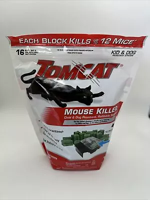 Tomcat Mouse Killer Child & Dog Resistant Refillable Station With 16 Block Bait • $23.99