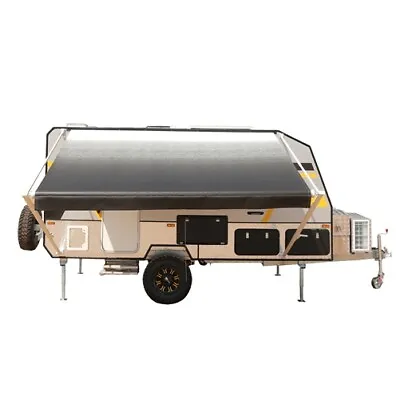 RV Awning Complete Kit 10 Feet Sun Shade Patio Canopy Screen Privacy Black Fade • $554.94