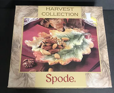 SPODE Harvest Collection Porcelain Holiday Leaf Dish Plate 8  Thanksgiving NEW • $10.49