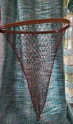 Vintage Wood Trout Fly Fishing Dip Net 23 In. Total /  10x15 Opening / 23 In Net • $45