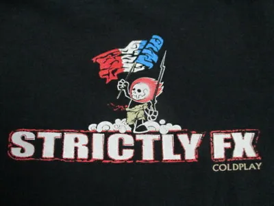 2008 COLDPLAY  Strictly FX  Crew VIVA LA VIDA Concert Tour (MED) T-Shirt MARTIN • $128.48