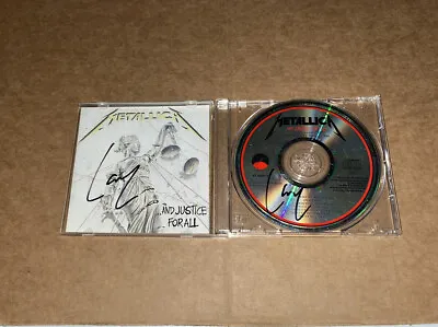 Lars Ulrich METALLICA Drummer Signed Justice For All CD And Cover Autographed 🔥 • $249.95