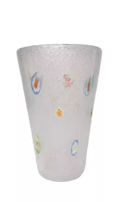 Murano Millefiori Vtg Drinking Glass Bubble Art Glass Tumbler For Cracker Barrel • $14.99