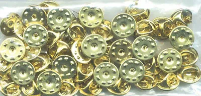 10 X GOLD BRASS Coloured METAL HAT PIN BACKS Tac Lapel Pins Butterfly Clasp • £2.50