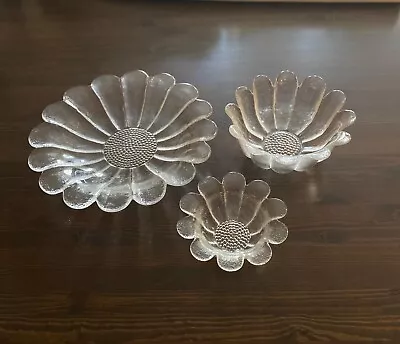 Dartington Handmade Crystal Daisy Bowls  3 Sizes Available • £8