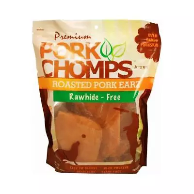 Pork Chomps Roasted Pork Skin Dog Chews Ear Shapes 10 Count • $23.99