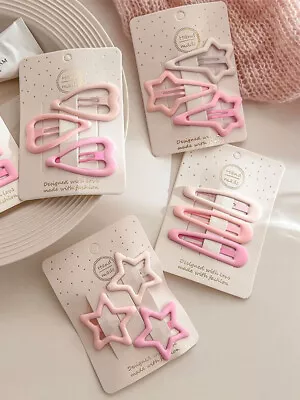 3Pcs Star Mini BB Hair Clips Pin Korean Style Frosted Candy Color Kid Snap Decor • $1.73