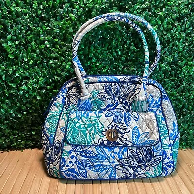 Vera Bradley Turnlock Satchel Shoulder Bag Purse Tote In Santiago Pattern • $25