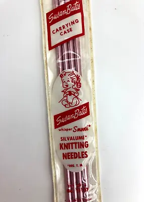 Vintage Susan Bates Silvalume Metal Knitting Needles Set 4 Sz 5 Double Point 7  • $8