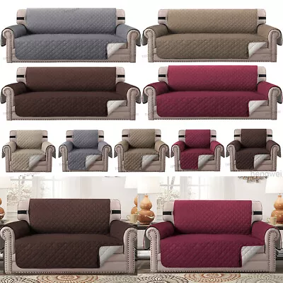 Quilted Sofa Cover Protector Recliner Chair Couch Slipcover Mat Armchair Throw • $19.79