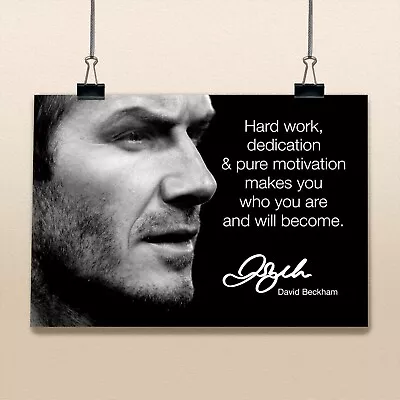 Quote #10 Poster Inspired By David Beckham Football Motivation Determination • £7.99