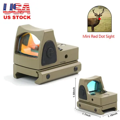 Mini Red Dot Sight RMR Reflex Opitcs Scope 20mm Rail Rifle Pistol Glock 17 19 • $31.99