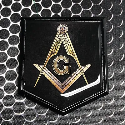 Mason Masonic FREEMASON Domed BLACK Emblem Black Car 3D Sticker 2 X 2.25  • $11.49