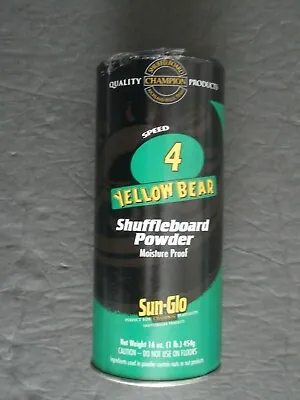 Sun Glo Shuffleboard  Powder / Wax - 4 Speed - NEW Sealed - Yellow Bear - 1 Lb • $13.95