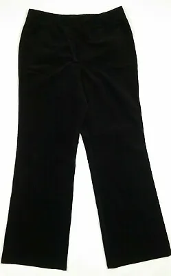 VALERIE STEVENS Women's Pants Sz 10 Black Velvet Stretch NWT • $22.99