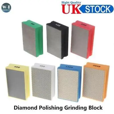 £17.16 • Buy 60-3000 Grit Diamond Polishing Polish Grinding Foam Block Marble Glass Hand Pad