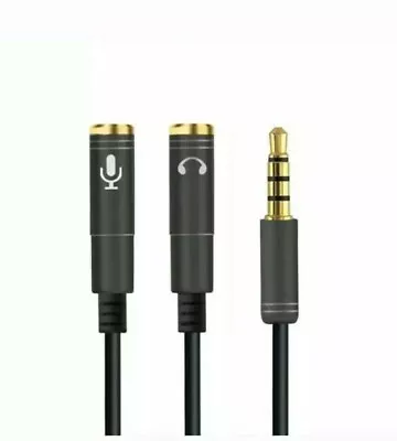 £3.30 • Buy 3.5mm Headphone Microphone Jack Splitter Cable 4 Pole Mic Adapter Xbox Adaptor