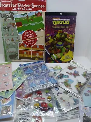 Huge Lot Of Hallmark Disney Nicko FrozenTMNTMonstersPuffy Stickers +etc NEW • $19.99