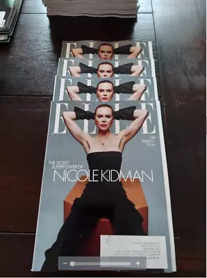 ELLE Magazine April 2024 Nicole Kidman All 4 Copies Included!  Unread. • $6.99