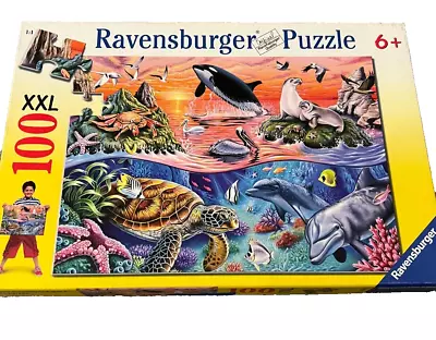 Ravensburger Puzzle Seal Killer Whale Turtle Ocean Big Pieces 100 XXL Pcs 2249 • $7.31