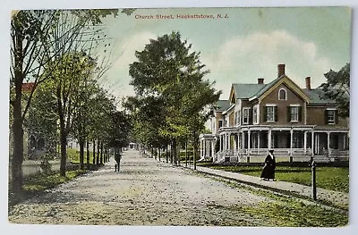 Hackettstown NJ New Jersey Church Street Vintage Postcard A5 • $7.79