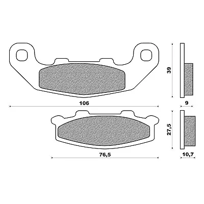 Rear Brake Pads Touring Organic For Kawasaki KR250 KR-1S 1990 To 1992 • $63.79