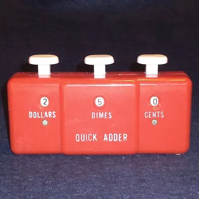 Quick Adder Button Counter #6319 Money Vintage Grocery Dollars Dimes Cents • $14