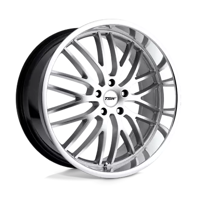 TSW Snetterton 18x8 +35 Hyper Silver Mirror Cut Lip Wheel Rim 5x100 (QTY 4) • $1184