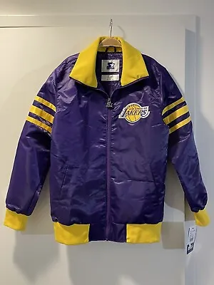 NEW Men's Starter Jacket LOS ANGELES LAKERS Full-Zip MEDIUM Lebron Team VINTAGE • $59.95