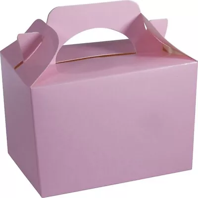 24 Childrens Light Baby Pink Carry Meal Food Picnic Box - Birthday Party Boxes • £10.99