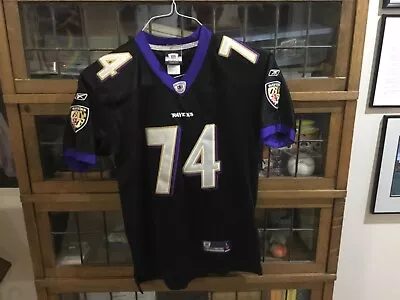 Michael Oher #74 Baltimore Ravens  Blind Side SEWN RBK Jersey SZ Youth L - Cool • $30.59