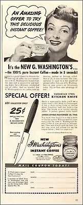 1946 Vintage Beverage AD G. WASHINGTON'S Instant COFFEE  Special Offer 070419 • $8.50