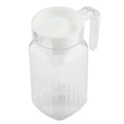 Acrylic Transparent Water Bottle 500ml - 1800ml Striped Water Ice Cold Jug With • £8.74