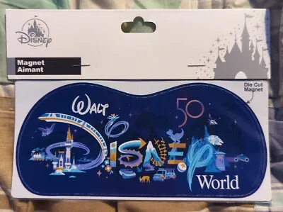 50th Anniversary Walt Disney World Logo Die Cut Fridge Car Magnet Wdw Nip New  • $15