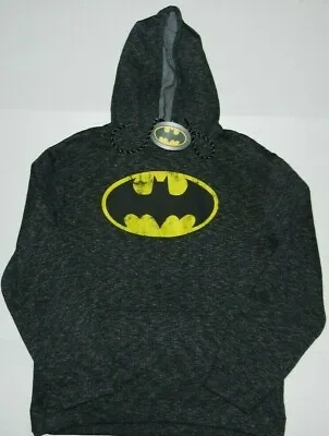 DC Comics Batman Logo Distressed Hoodie Charcoal • $17.99