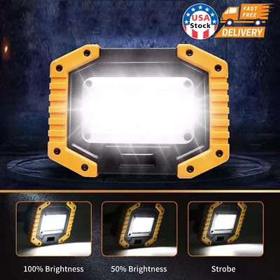 30W COB LED Work Light USB Rechargeable Camping Floodlight Emergency Lamp Stand • $14.98