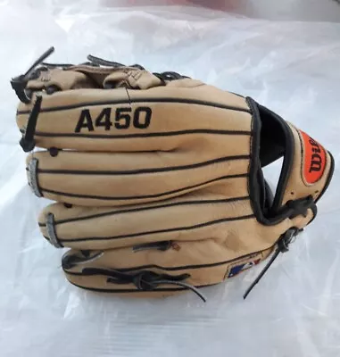 Wilson A450 10 3/4” Youth Masons Of California Baseball Softball Glove RH Throw • $58