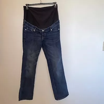 H&M &denim Mama Straight High Rib Maternity Jeans (Size 12) • $25