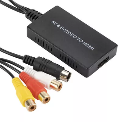 AV+s To HDMI Converter RCA To HDMI S Terminal To  HDMI Composite Video To HDMI • £11.51