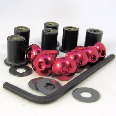 Kawasaki Z1000 SX 2014-2016 Red Aluminium 6 Bolt Screen Kit • £13.81