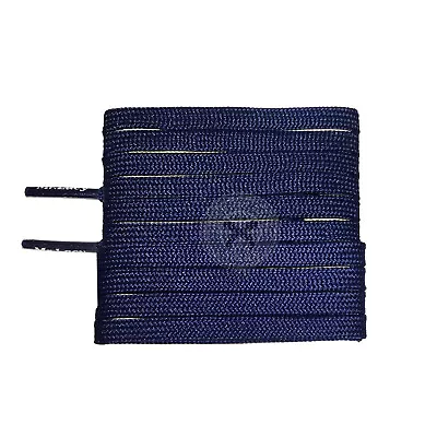 Mr Lacy Runnies - Flat Navy Running Shoelaces (120cm Length | 7mm Width) • £5.49